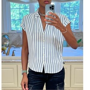 Striped Short sleeve blouse